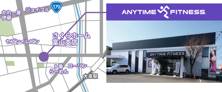 エニタイム富山大泉店の地図