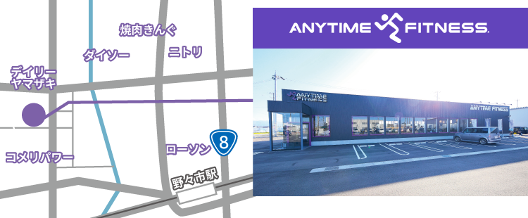 エニタイム白山横江店の地図